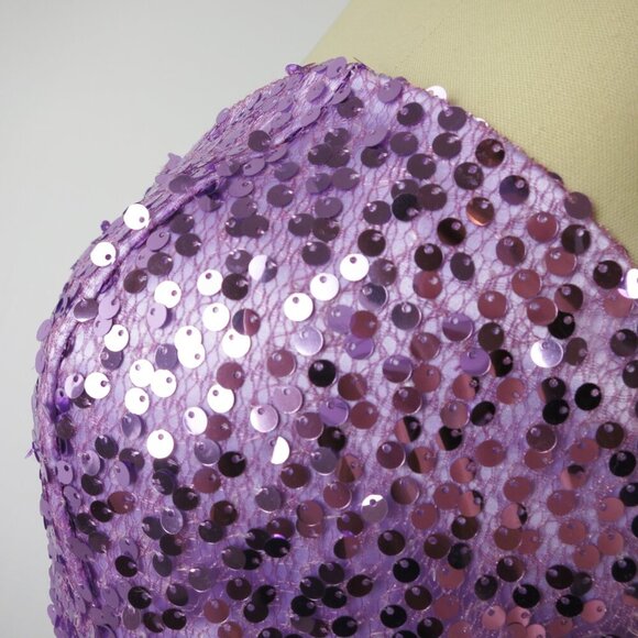 Women's Short Sparkly Homecoming Dresses Sequins Party Gowns Lilac Size 8 - Picture 7 of 14